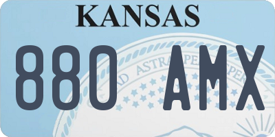 KS license plate 880AMX