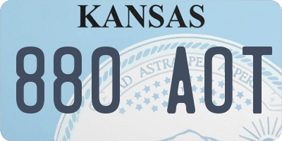 KS license plate 880AOT