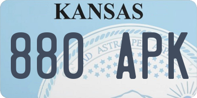 KS license plate 880APK