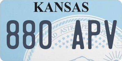 KS license plate 880APV