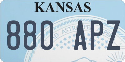 KS license plate 880APZ