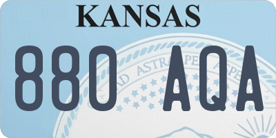 KS license plate 880AQA