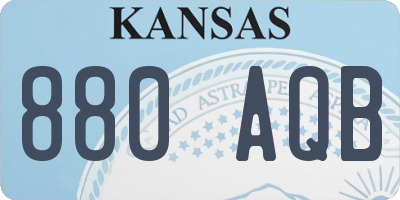 KS license plate 880AQB