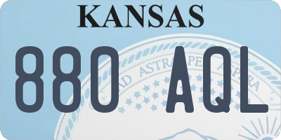 KS license plate 880AQL