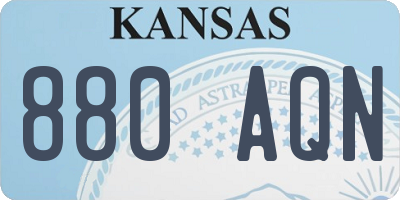 KS license plate 880AQN