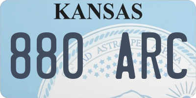 KS license plate 880ARC