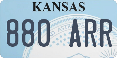 KS license plate 880ARR