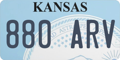 KS license plate 880ARV