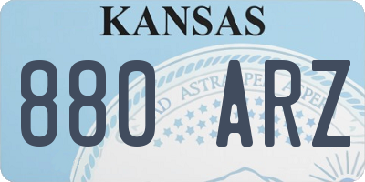 KS license plate 880ARZ