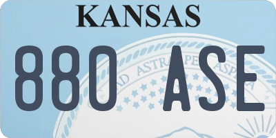 KS license plate 880ASE