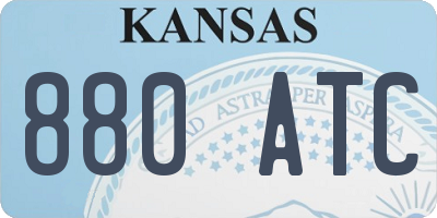 KS license plate 880ATC