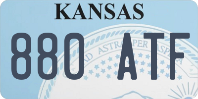 KS license plate 880ATF