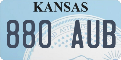 KS license plate 880AUB