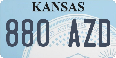 KS license plate 880AZD