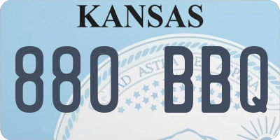 KS license plate 880BBQ