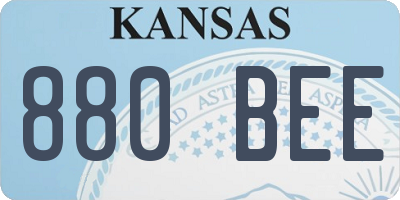 KS license plate 880BEE