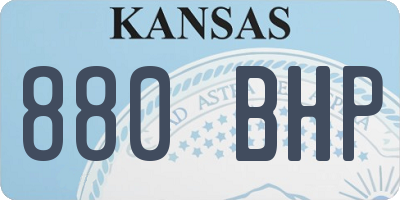 KS license plate 880BHP