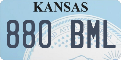 KS license plate 880BML