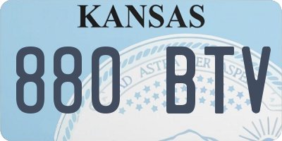 KS license plate 880BTV