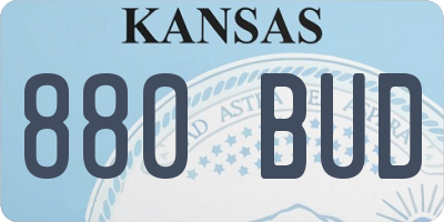 KS license plate 880BUD