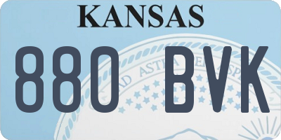 KS license plate 880BVK