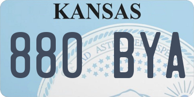 KS license plate 880BYA