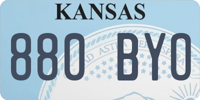 KS license plate 880BYO