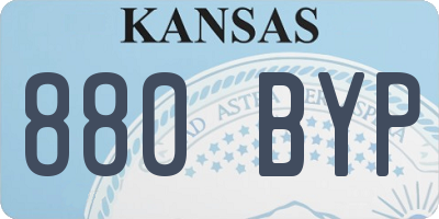 KS license plate 880BYP
