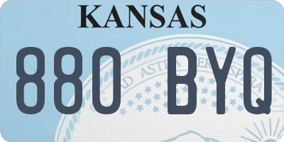 KS license plate 880BYQ