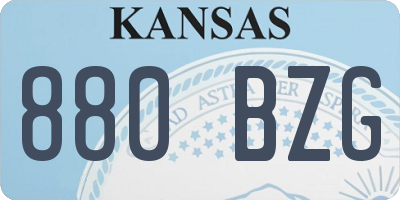 KS license plate 880BZG