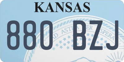 KS license plate 880BZJ