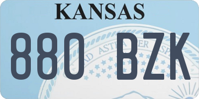 KS license plate 880BZK