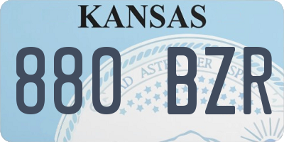 KS license plate 880BZR