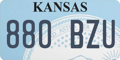 KS license plate 880BZU