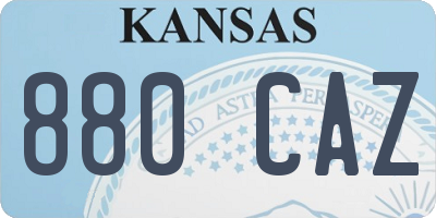 KS license plate 880CAZ