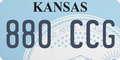 KS license plate 880CCG