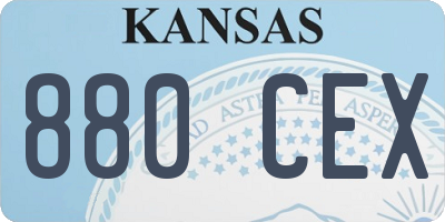KS license plate 880CEX