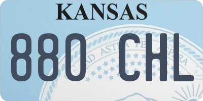 KS license plate 880CHL