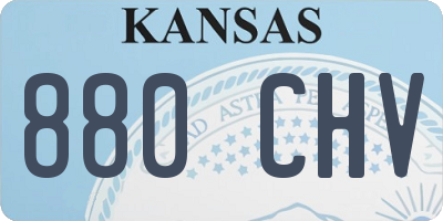 KS license plate 880CHV