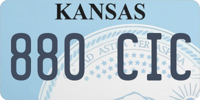 KS license plate 880CIC