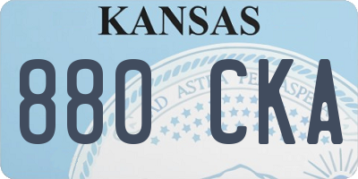 KS license plate 880CKA