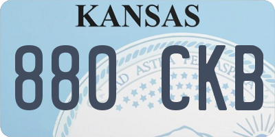 KS license plate 880CKB
