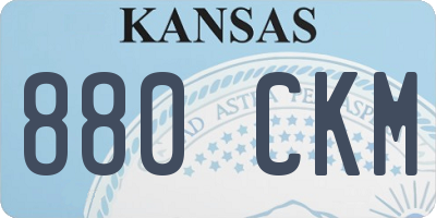KS license plate 880CKM