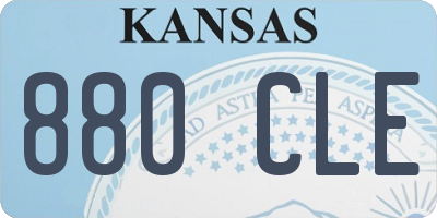 KS license plate 880CLE