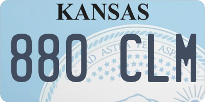 KS license plate 880CLM
