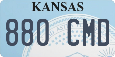 KS license plate 880CMD