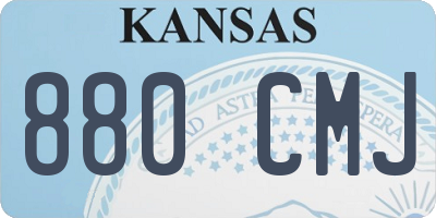 KS license plate 880CMJ