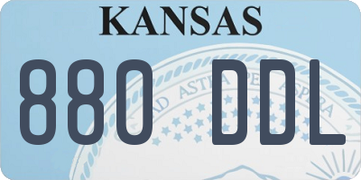 KS license plate 880DDL