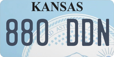 KS license plate 880DDN