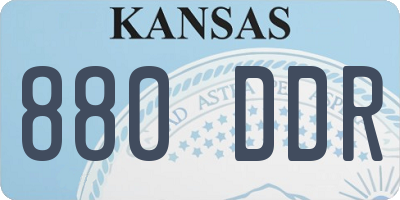 KS license plate 880DDR